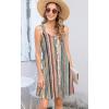 imageDisamer Summer Dresses for Women 2025 Sundresses Beach Swimsuit Coverups Vacation Sleeveless Button Down Spring Sun DressStriped Color