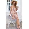 imageDisamer Summer Dresses for Women 2025 Sundresses Beach Swimsuit Coverups Vacation Sleeveless Button Down Spring Sun DressStriped Orange