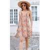 imageDisamer Summer Dresses for Women 2025 Sundresses Beach Swimsuit Coverups Vacation Sleeveless Button Down Spring Sun DressStriped Orange