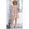 imageDisamer Summer Dresses for Women 2025 Sundresses Beach Swimsuit Coverups Vacation Sleeveless Button Down Spring Sun DressStriped Orange