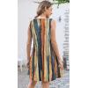imageDisamer Summer Dresses for Women 2025 Sundresses Beach Swimsuit Coverups Vacation Sleeveless Button Down Spring Sun DressStriped Yellow
