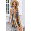 imageDisamer Summer Dresses for Women 2025 Sundresses Beach Swimsuit Coverups Vacation Sleeveless Button Down Spring Sun DressStriped Yellow