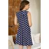 imageDisamer Summer Dresses for Women 2025 Vacation Sundresses Beach Coverups Tunic Sleeveless V Neck Button Down Tshirt DressDot Blue
