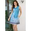imageDisamer Summer Dresses for Women 2025 Vacation Sundresses Beach Coverups Tunic Sleeveless V Neck Button Down Tshirt DressFloral Blue