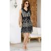 imageDisamer Summer Dresses for Women 2025 Vacation Sundresses Beach Coverups Tunic Sleeveless V Neck Button Down Tshirt DressFlower Black