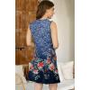 imageDisamer Summer Dresses for Women 2025 Vacation Sundresses Beach Coverups Tunic Sleeveless V Neck Button Down Tshirt DressFlower Blue
