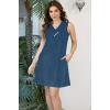 imageDisamer Summer Dresses for Women 2025 Vacation Sundresses Beach Coverups Tunic Sleeveless V Neck Button Down Tshirt DressPure Navy