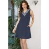 imageDisamer Summer Dresses for Women 2025 Vacation Sundresses Beach Coverups Tunic Sleeveless V Neck Button Down Tshirt DressStriped Navy