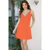 imageDisamer Summer Dresses for Women 2025 Vacation Sundresses Beach Coverups Tunic Sleeveless V Neck Button Down Tshirt DressStriped Orange