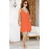 imageDisamer Summer Dresses for Women 2025 Vacation Sundresses Beach Coverups Tunic Sleeveless V Neck Button Down Tshirt DressStriped Orange