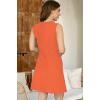 imageDisamer Summer Dresses for Women 2025 Vacation Sundresses Beach Coverups Tunic Sleeveless V Neck Button Down Tshirt DressStriped Orange