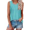 imageDisamer Summer Tank Tops for Women 2025 Loose Fit Casual Cute Printed Sleeveless Shirts Spring Clothes Fashion TunicA Pure Blue