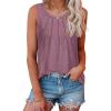 imageDisamer Summer Tank Tops for Women 2025 Loose Fit Casual Cute Printed Sleeveless Shirts Spring Clothes Fashion TunicA Pure Red