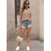 imageDisamer Short Sleeve Sweater for Women 2025 Spring Fashion Striped Sleeveless Vest Casual Tank Tops Summer ShirtsColor Brown