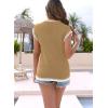 imageDisamer Womens Short Sleeve Sweater Tops Spring Summer Shirts 2025 Striped Pullover Cap Sleeve Knit Sleeveless VestBraid Camel