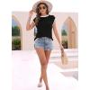 imageDisamer Womens Short Sleeve Sweater Tops Spring Summer Shirts 2025 Striped Pullover Cap Sleeve Knit Sleeveless VestPure Black