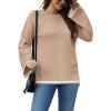 imageCrew Neck Sweater for Women Oversized Fall Winter Clothes 2023 Fashion Casual Loose Knitted Pullover Tops