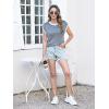 imageDisamer Summer Tops for Women 2025 Cap Sleeve Sweater Tank Tops Sleeveless Vest Oversized Short Sleeve ShirtsBlack