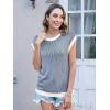 imageDisamer Summer Tops for Women 2025 Cap Sleeve Sweater Tank Tops Sleeveless Vest Oversized Short Sleeve ShirtsBlack