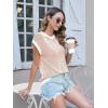 imageDisamer Summer Tops for Women 2025 Cap Sleeve Sweater Tank Tops Sleeveless Vest Oversized Short Sleeve ShirtsBrown