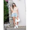 imageDisamer Summer Tops for Women 2025 Cap Sleeve Sweater Tank Tops Sleeveless Vest Oversized Short Sleeve ShirtsKhaki