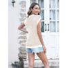 imageDisamer Summer Tops for Women 2025 Cap Sleeve Sweater Tank Tops Sleeveless Vest Oversized Short Sleeve ShirtsKhaki