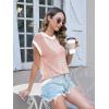 imageDisamer Summer Tops for Women 2025 Cap Sleeve Sweater Tank Tops Sleeveless Vest Oversized Short Sleeve ShirtsRed