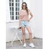 imageDisamer Summer Tops for Women 2025 Cap Sleeve Sweater Tank Tops Sleeveless Vest Oversized Short Sleeve ShirtsRed