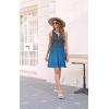 imageDisamer Womens Summer Dress 2025 Casual Button Down V Neck Sleeveless Boho Floral Beach Sundresses Vacation ALine DressesDye Blue