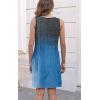 imageDisamer Womens Summer Dress 2025 Casual Button Down V Neck Sleeveless Boho Floral Beach Sundresses Vacation ALine DressesDye Blue
