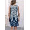 imageDisamer Womens Summer Dress 2025 Casual Button Down V Neck Sleeveless Boho Floral Beach Sundresses Vacation ALine DressesDye Deep Blue
