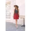 imageDisamer Womens Summer Dress 2025 Casual Button Down V Neck Sleeveless Boho Floral Beach Sundresses Vacation ALine DressesDye Red
