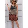 imageDisamer Womens Summer Dress 2025 Casual Button Down V Neck Sleeveless Boho Floral Beach Sundresses Vacation ALine DressesDye Tricolor