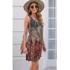 imageDisamer Womens Summer Dress 2025 Casual Button Down V Neck Sleeveless Boho Floral Beach Sundresses Vacation ALine DressesDye Tricolor