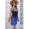 imageDisamer Womens Summer Dress 2025 Casual Button Down V Neck Sleeveless Boho Floral Beach Sundresses Vacation ALine DressesFlower Dark Blue