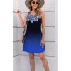 imageDisamer Womens Summer Dress 2025 Casual Button Down V Neck Sleeveless Boho Floral Beach Sundresses Vacation ALine DressesFlower Dark Blue