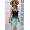 imageDisamer Womens Summer Dress 2025 Casual Button Down V Neck Sleeveless Boho Floral Beach Sundresses Vacation ALine DressesFlower Dark Green