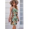 imageDisamer Womens Summer Dress 2025 Casual Button Down V Neck Sleeveless Boho Floral Beach Sundresses Vacation ALine DressesFlower Green Leaf