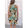 imageDisamer Womens Summer Dress 2025 Casual Button Down V Neck Sleeveless Boho Floral Beach Sundresses Vacation ALine DressesFlower Green Leaf