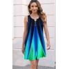 imageDisamer Womens Summer Dress 2025 Casual Button Down V Neck Sleeveless Boho Floral Beach Sundresses Vacation ALine DressesFlower Laser