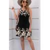 imageDisamer Womens Summer Dress 2025 Casual Button Down V Neck Sleeveless Boho Floral Beach Sundresses Vacation ALine DressesFlower Leaf