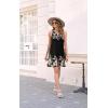 imageDisamer Womens Summer Dress 2025 Casual Button Down V Neck Sleeveless Boho Floral Beach Sundresses Vacation ALine DressesFlower Leaf