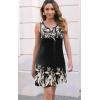 imageDisamer Womens Summer Dress 2025 Casual Button Down V Neck Sleeveless Boho Floral Beach Sundresses Vacation ALine DressesFlower Leaf