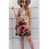 imageDisamer Womens Summer Dress 2025 Casual Button Down V Neck Sleeveless Boho Floral Beach Sundresses Vacation ALine DressesFlower Morning Glory