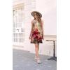 imageDisamer Womens Summer Dress 2025 Casual Button Down V Neck Sleeveless Boho Floral Beach Sundresses Vacation ALine DressesFlower Morning Glory