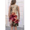 imageDisamer Womens Summer Dress 2025 Casual Button Down V Neck Sleeveless Boho Floral Beach Sundresses Vacation ALine DressesFlower Morning Glory