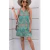 imageDisamer Womens Summer Dress 2025 Casual Button Down V Neck Sleeveless Boho Floral Beach Sundresses Vacation ALine DressesFlower Retro