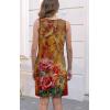 imageDisamer Womens Summer Dress 2025 Casual Button Down V Neck Sleeveless Boho Floral Beach Sundresses Vacation ALine DressesFlower Rose