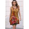 imageDisamer Womens Summer Dress 2025 Casual Button Down V Neck Sleeveless Boho Floral Beach Sundresses Vacation ALine DressesFlower Rose