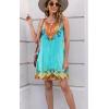 imageDisamer Womens Summer Dress 2025 Casual Button Down V Neck Sleeveless Boho Floral Beach Sundresses Vacation ALine DressesFlower Vine Green
